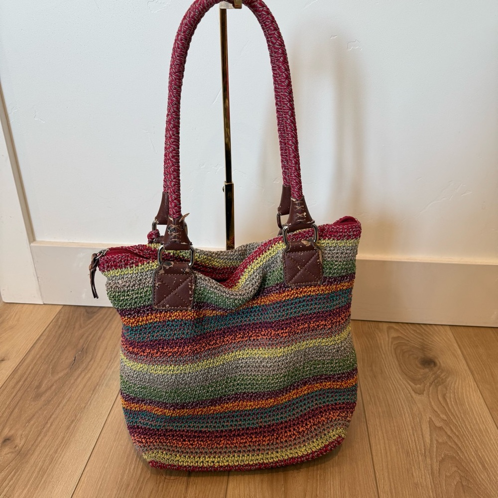 The Sak Colorful Striped Tote Bag Purse - Picture 3 of 12